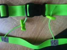 Correa de triatlón para hombre y mujer, cinta con número para carrera, Corriendo riñonera, Sostenedor del babero, bolsa para correr con 6 lazos de Gel