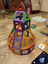 ZKZC-bloques de construcción magnéticos de gran tamaño para niños, juego de bloques de construcción de diseñador magnético, 180 Uds., Juguetes DIY para niños, regalos