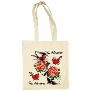 

Cloth bag love cool rocker cane customizable with name