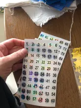 Etiquetas adhesivas láser a prueba de agua para manualidades, esmalte de uñas pintalabios, etiquetas con números de Color, suministros escolares y de oficina, Número 1-300