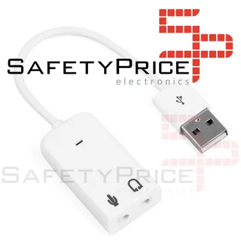 

USB 2.0 Audio Sound card Adapter Sound 7.1 Adapter Mini Jack White