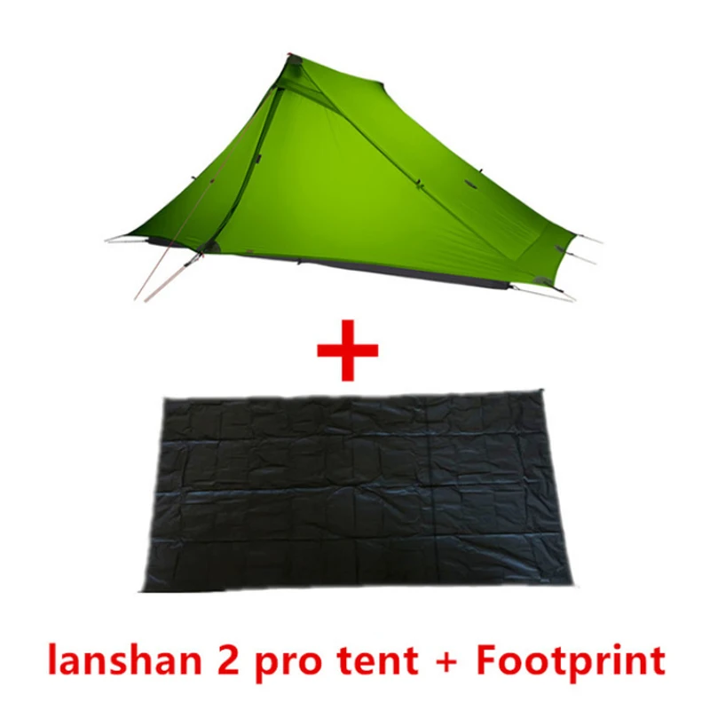 2P 20D green Suit 3F UL GEAR LanShan 2 pro палатка 2 человека 3 сезона уличная Сверхлегкая профессиональная 20D нейлоновая двухсторонняя силиконовая палатка для кемпинга - Цвет: 2P 20D green Suit