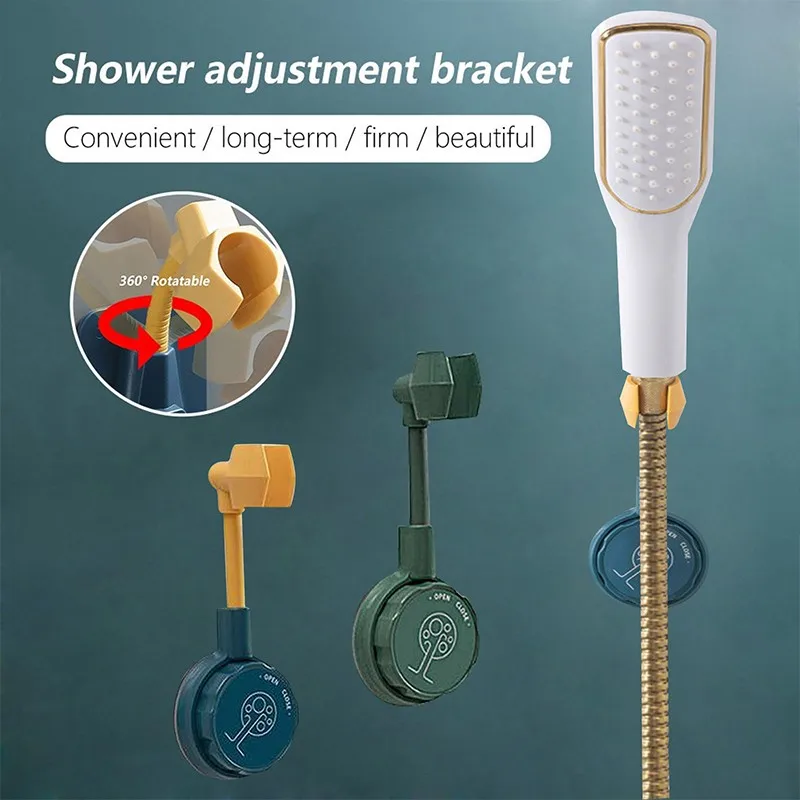 

Punch-Free Universal 360Â° Adjustable Shower Bracket Bathroom Shower Head Holder Nozzle Adjustment Adjusting Bracket Base Mount
