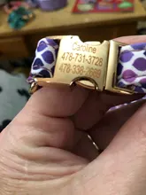 Dog-Accessories Collars Engraved Pet-Puppy Printed Custom Personalized Fashion Nylon