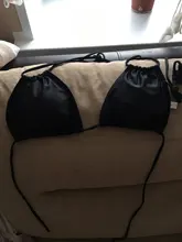 Bikini de realce de talla grande para mujer, de dos piezas de cintura alta traje de baño, conjunto de Bikini unicolor de Copa grande S-5XL