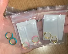 ROXI Ins-Pendientes de aro pequeños para mujer, en 9 colores, joyería fina, Pendientes de cartílago inusuales, aretes de Plata de Ley 925