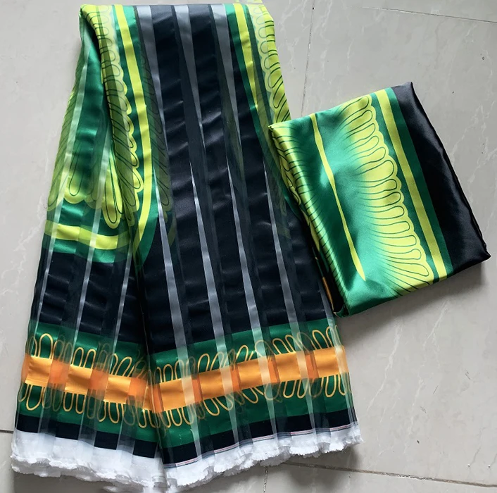 QO19029 DHL-популярный дизайн Ghana Negeria хорошая печатная лента органза подходящая атласная ткань 4+ 2 ярдов для платьев - Цвет: QO19029-16