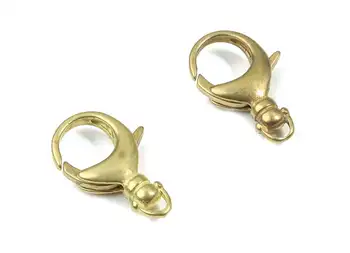 

Brass Lobster Claw Clasp - Raw Brass Parrot Clasps - 2PCS/LOT - Jewelry Supplies - 20.67x12.27x4.8mm - PP3135