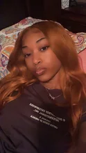 Rubia resaltar frente de encaje pelucas de cabello humano de la onda del cuerpo transparente pelucas delanteras de encaje peruano naranja jengibre malla con división pelucas Remy 180