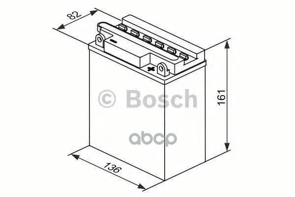 Аккумулятор Для Мототехники Bosch Moba Fp M4f 12v 12ah 160a(Yb12al-A/Yb12al-A2) 136x82x161mm 4.46kg Bosch арт. 0092M4F320