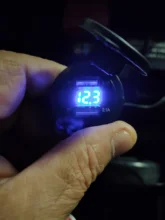 Socket Boat Power Dual-Usb-Charger Motorcycle Waterproof with Voltmeter--Wire-In-Line