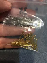 22 25 30mm 316 de acero inoxidable de oro bola plateada alfileres de cabeza fabricación de joyería 24-Calibre 50 unids/lote