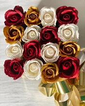 50Pcs/Set Dia 5cm Bath Body Flower Floral Soap Rose Flower Head Artificial Flowers Home