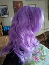 MSIWIGS-Peluca de cabello sintético flequillo lateral para mujer