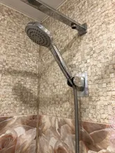 Soporte de cabezal de ducha ajustable, autoadhesivo, de mano, sin taladro, sin perforación, cromado, soporte de montaje en pared