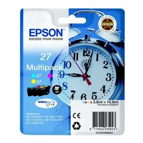 Чернильный картридж Epson C13T27054010 желтый голубой пурпурный
