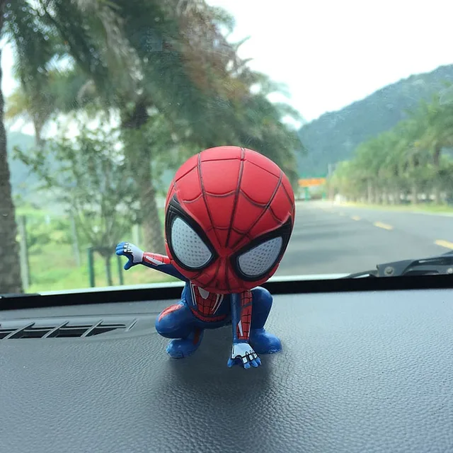 Car Cartoon Spiderman Model Cool Toy Resin Ornament Magnet Auto Interior  Dashboard Decoration Doll Car Accessories Gift Trim (Color : B) AKO Namiwa  (Color : C) : : Automotive