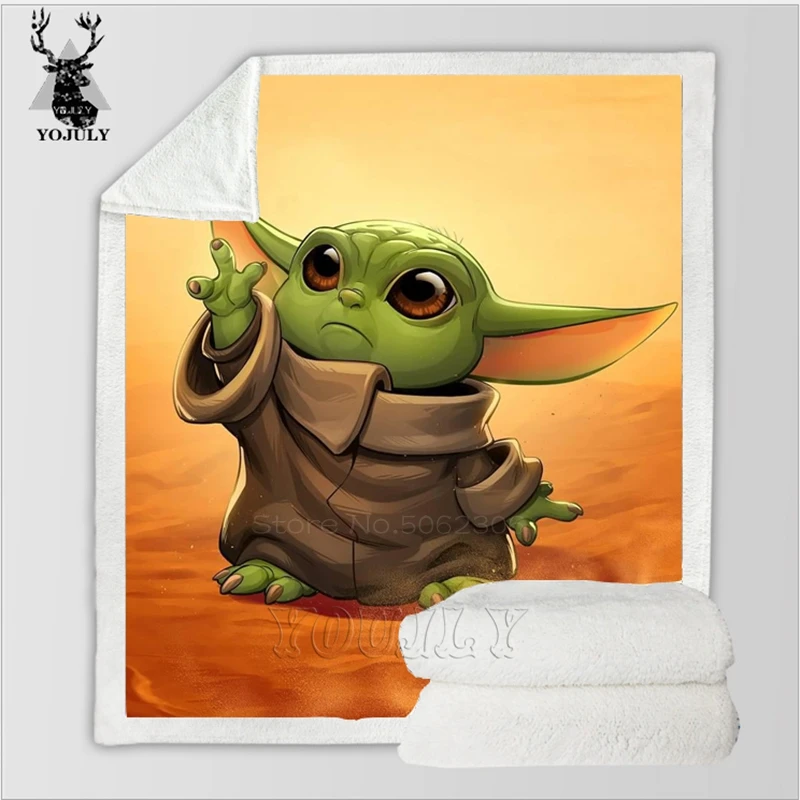 baby yoda fleece blanket