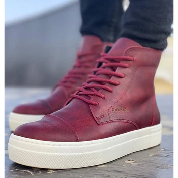 

Chekich Men Boots BURGUNDY. Van, High Quality 100% Vegan Leather Men Boots. Shoe Boot, Sneaker Boot, Chaussure Boot, Uomo Boot, Young Man Boots, Chaussures De Jeunes Hommes, Leather Boots