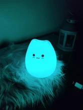 Night-Lamp Animal-Light Touch-Sensor Desktop-Decor Gift LED Bedroom Holiday Colorful