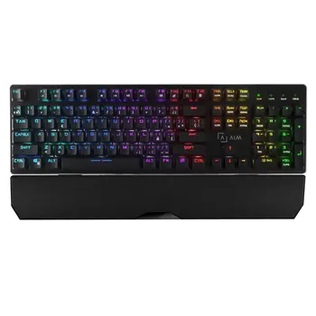 

AIMKBR, mechanical keyboard, RGB, 19 effects, software, wrist supports switch Brown