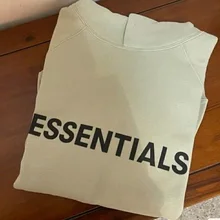 Sudadera con capucha para hombre y mujer, con estampado de letras reflectantes, bordada, de algodón, 100%