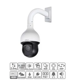 

PTZ Dome IP 2M H265 DN WDR Ultra DNR Starlight IR150m 25X IVS IP66 PoE + SD59225U-HNI