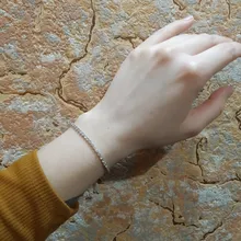 Pulsera de cristal de lujo con microincrustaciones para mujer, pulsera de circón ajustable Simple, joyería de mano, pulsera de moda