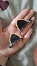 Horquilla con orejas de gato y lentejuelas tridimensional para niña, 2 uds., horquilla para niña, horquilla para bebé, clip LATERAL, regalo de vacaciones