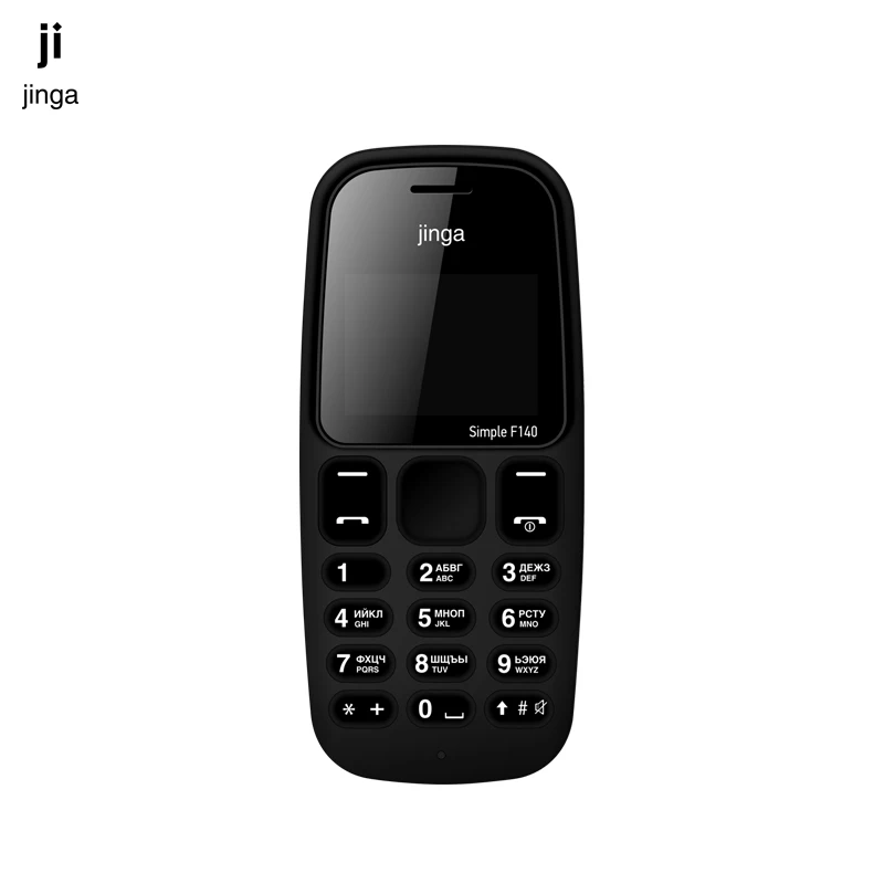 Мобильный телефон Jinga Simple F140 Черный 1Sim 1.44&quot TN 96x68 32МБ | Мобильные телефоны и