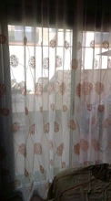 CDIY-cortinas de ventana transparentes bordadas para dormitorio, sala de estar, cocina, gasa, color blanco