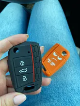 Funda de Gel de sílice para llave de coche, para Volkswagen Golf 7 mk7 Seat Ibiza Leon FR 2 Altea Azteca para Skoda Octavia 3 Tecla de botón
