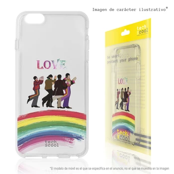 

FunnyTech®Silicone Case for Huawei P10 Lite L The Beatles Love rainbow Transparent