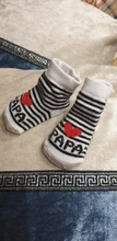 Calcetines con estampado de letras para bebé recién nacido, suaves, antideslizantes, a rayas, regalo para niños