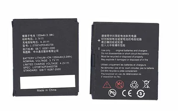 Аккумуляторная батарея Li3707T42P3h443747 для ZTE A833 D300 3.7V 3.07Wh | Мобильные телефоны и