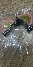 Horquilla con orejas de gato y lentejuelas tridimensional para niña, 2 uds., horquilla para niña, horquilla para bebé, clip LATERAL, regalo de vacaciones