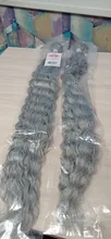 Ídolo de moda suelta el pelo de la onda profunda mechones extensiones de cabello Ombre mechones 28-32 pulgadas 120g Super largo pelo sintético del pelo rizado del pelo de la onda