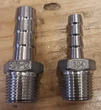 Coupling-Connector Thread-Pipe-Fitting Hose-Tail-Reducer Barb Stainless-Steel-304 Bsp Male