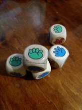 5pcs Drinking Game Dice Rock Paper Scissors Finger-Guessing 20mm Wood Dice Bar Toys