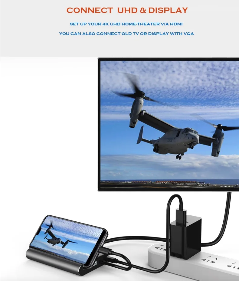 Usb c Мультиадаптер hdmi usb hub HDMI VGA Rj45 ethernet lan адаптер для MacBook pro 2019 Huawei Mate30 Pro samsung