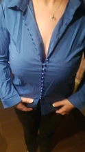White Shirt Blouse Buttons Office-Tops Long-Sleeve Spring Women Chiffon Sexy Casual Fashion