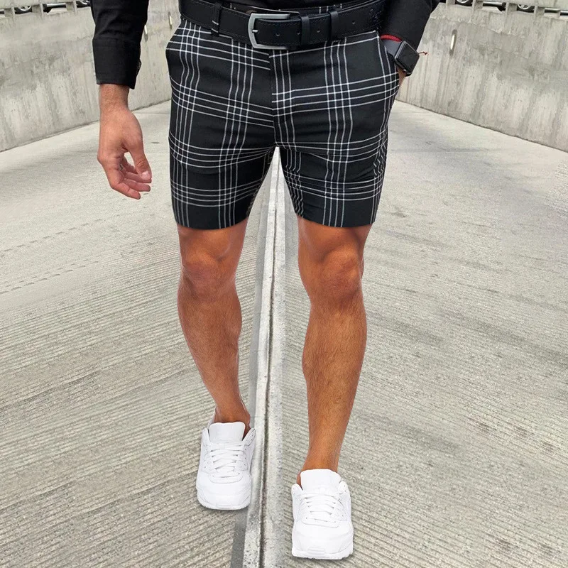Men's Shorts Cargo Shorts Summer  New Business Casual  Men's Straight Leg Shorts Fashion Thin Short Pants Stretch Men's Trousers 2