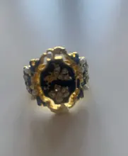 Anillo de flores esmaltado en azul y tinta chapada en oro Vintage, anillos de Signet grabados de diseño Simple para hombre, joyería gótica Punk para fiesta