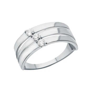 

Silver ring with cubic zirconia sunlight sample 925