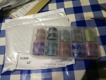 CHNRMJL-Lámina de transferencia de manicura holográfica, pegatinas adhesivas en envoltorios de papel AB, estrellado, accesorios de decoración de uñas