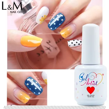 

24 pcs/lot white bottle New matching colors series Gelartist GEL Nail China cheap nail gel polish colorful gel uv led soak off
