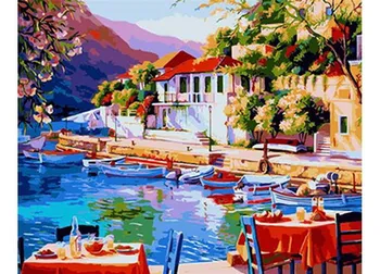 

Painting by numbers on canvas 40x50 cm "view of the city pier" Red Cat g1188