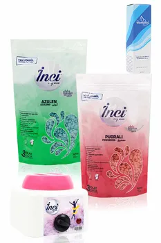 

Pearl waxing pink + Green 2 PCs 200 grams (total 400 gram) + waxing heater machine + feather reducing spray, hard beads waxing