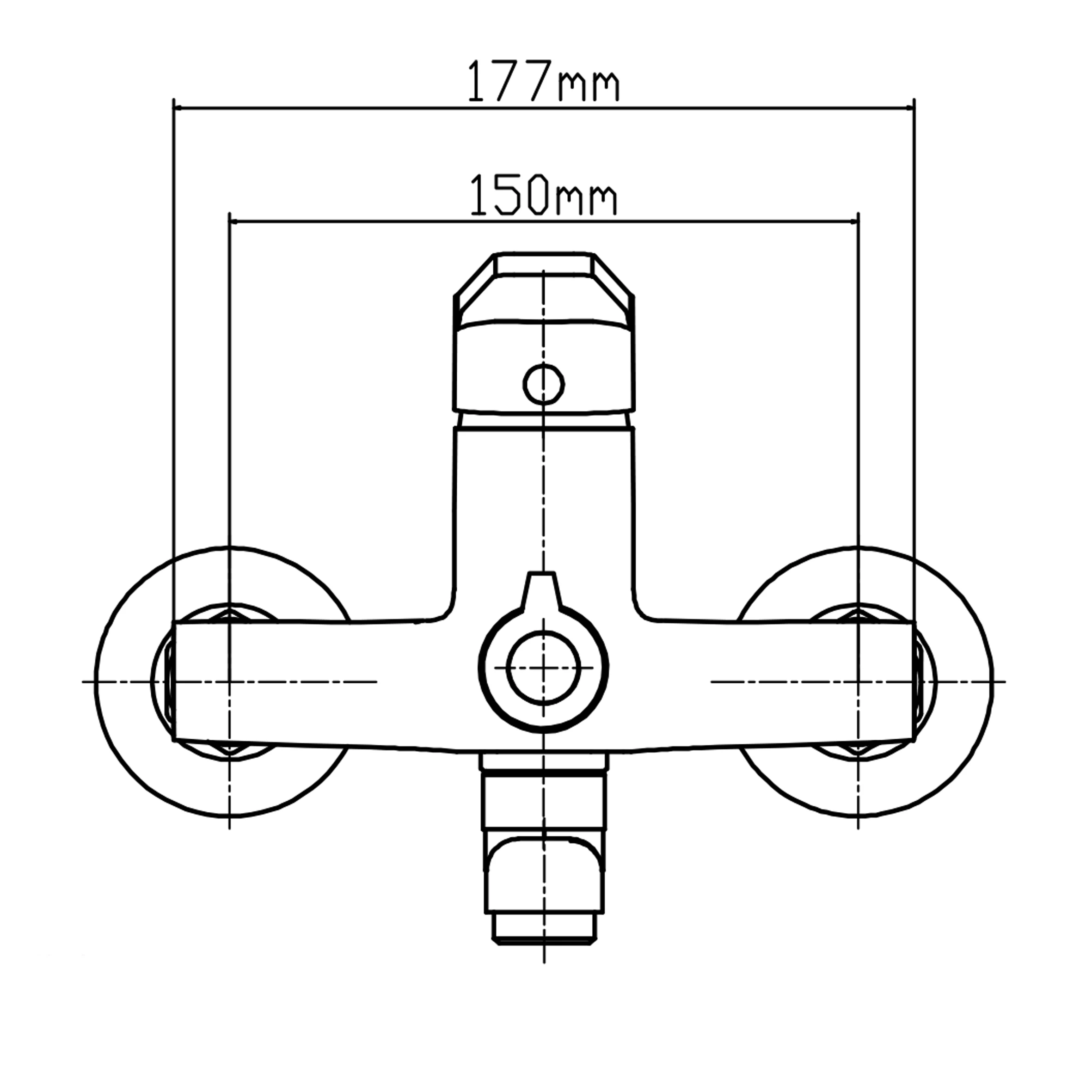 Смеситель для ванны LATUNO L10304 с изливом Z формы, с душевой лейкой, держателем и шлангом