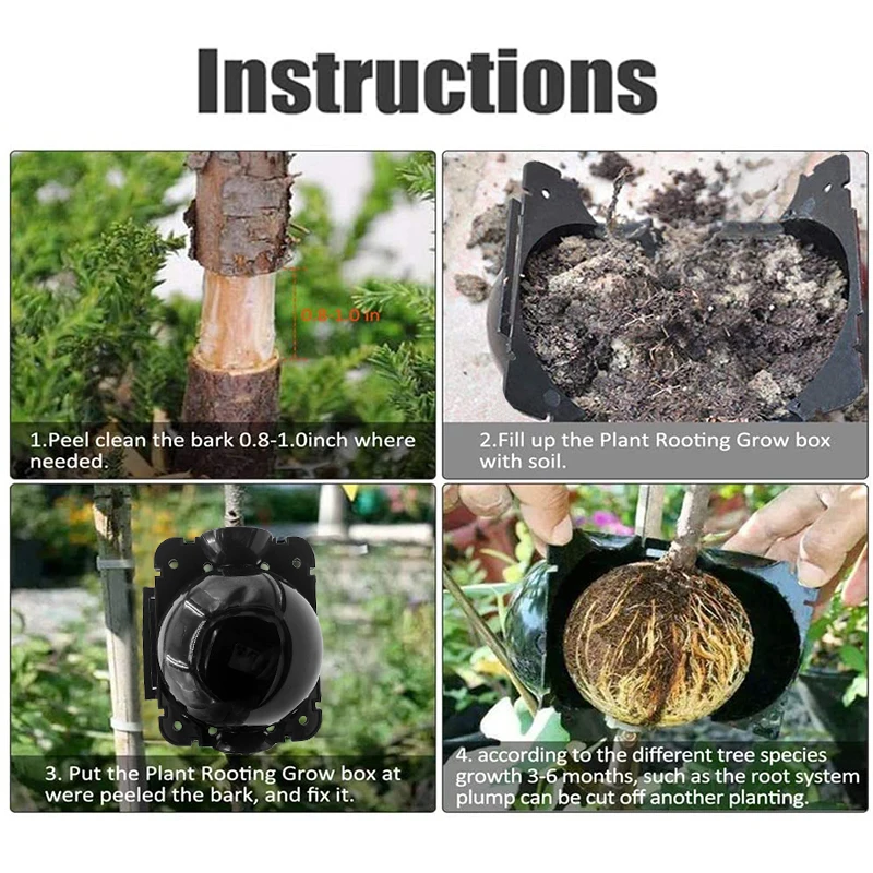 10/20PCS Reusable Plant Rooting Equipment Kit High Pressure Propagation Ball Growing Box Garden Graft Breeding Equipment Sapling